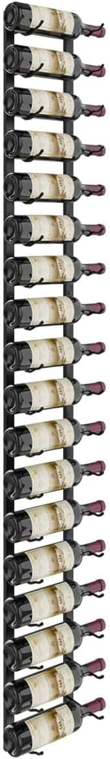Home Bar Shelf - Matte Black Single Depth Metal Wall