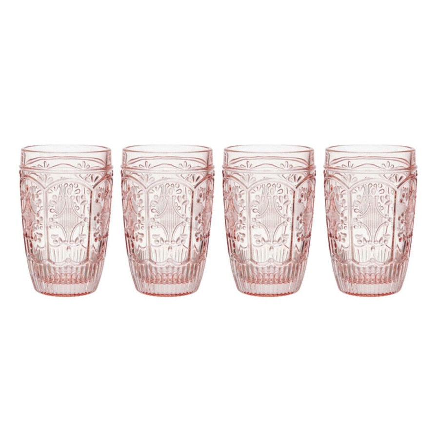 Highball Glass Set - Trestle 12 oz Blush Highball Glass