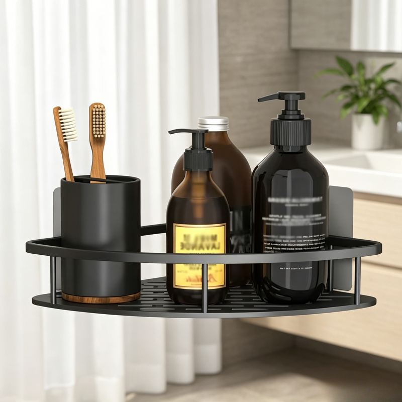 Home Bar Shelf - No Drill Bathroom Wall Corner Shelf,