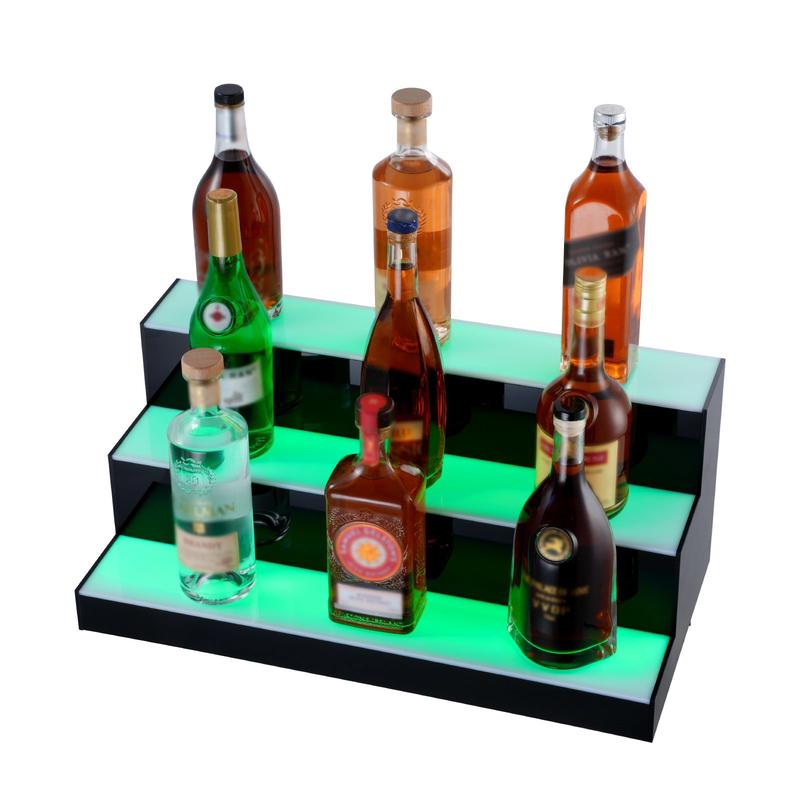 Home Bar Shelf - Illuminated Beverage Shelf 24 Inch For