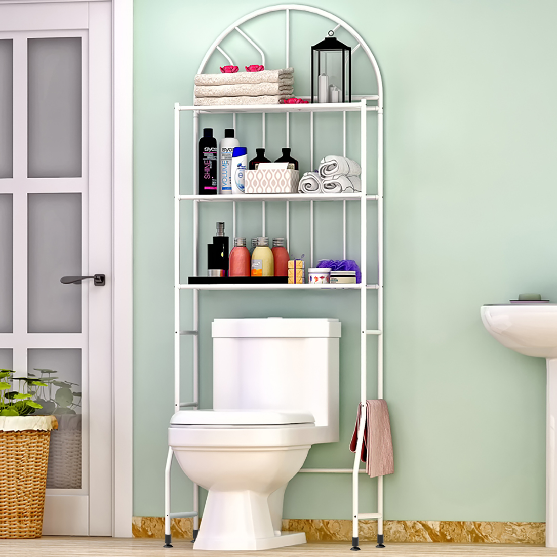 Home Bar Shelf - 3 Shelf Bathroom Space Saver,Over The