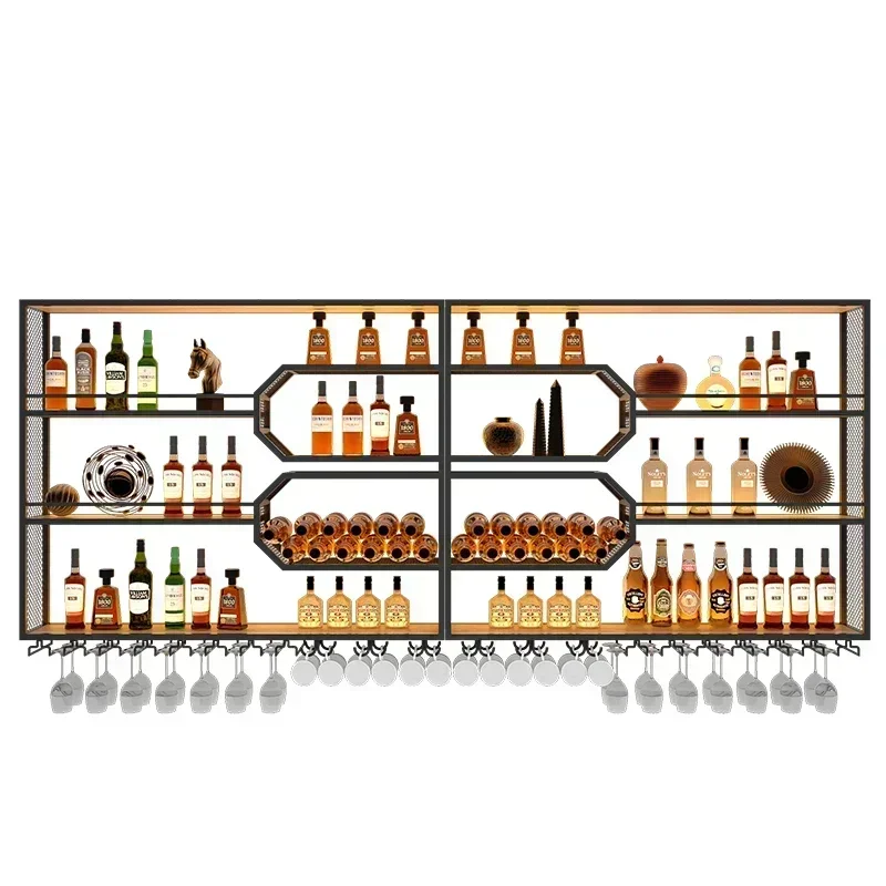 Home Bar Shelf - Drinks Bar Cabinet Portable Shelves Luxury