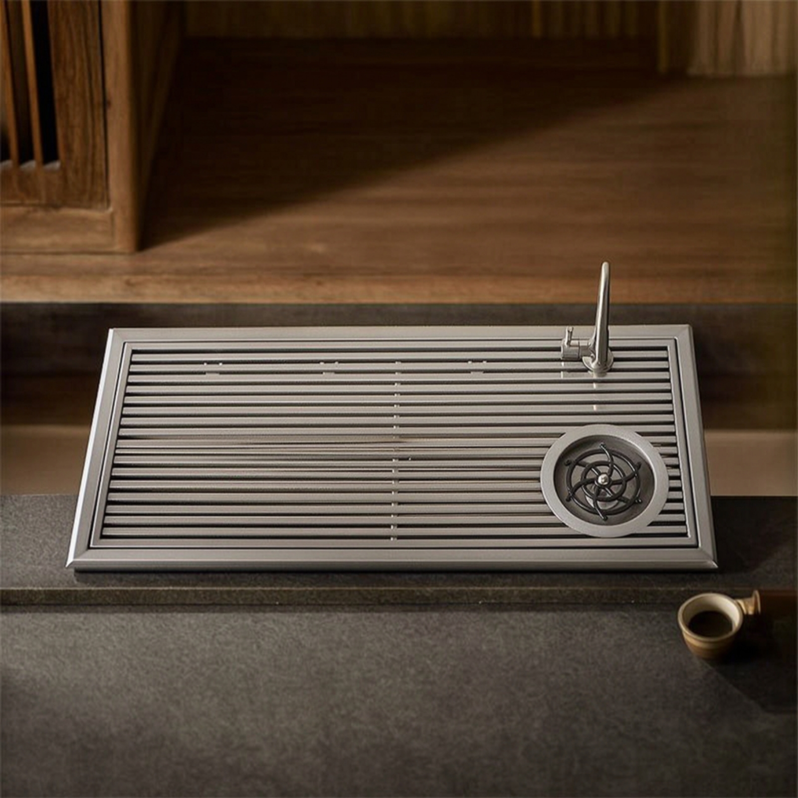 Modern Inset Tea Tray with Dra - đánh giá và giá Home Bar And Counter
