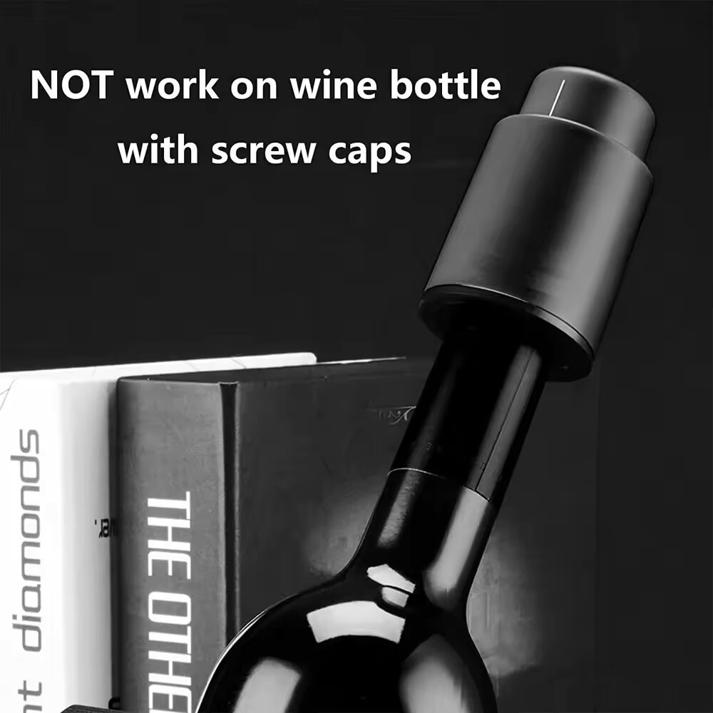 Black Vacuum-Sealed Wine Bottl - đánh giá và giá Wine Preservation Pump