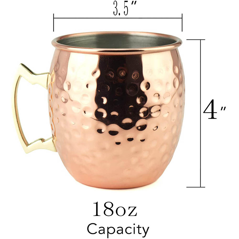 2pcs 100% Handmade 18oz Hammer - đánh giá và giá Mule Copper Mug