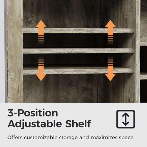 52-Inch Light Grey Farmhouse B - đánh giá và giá Home Bar Shelf