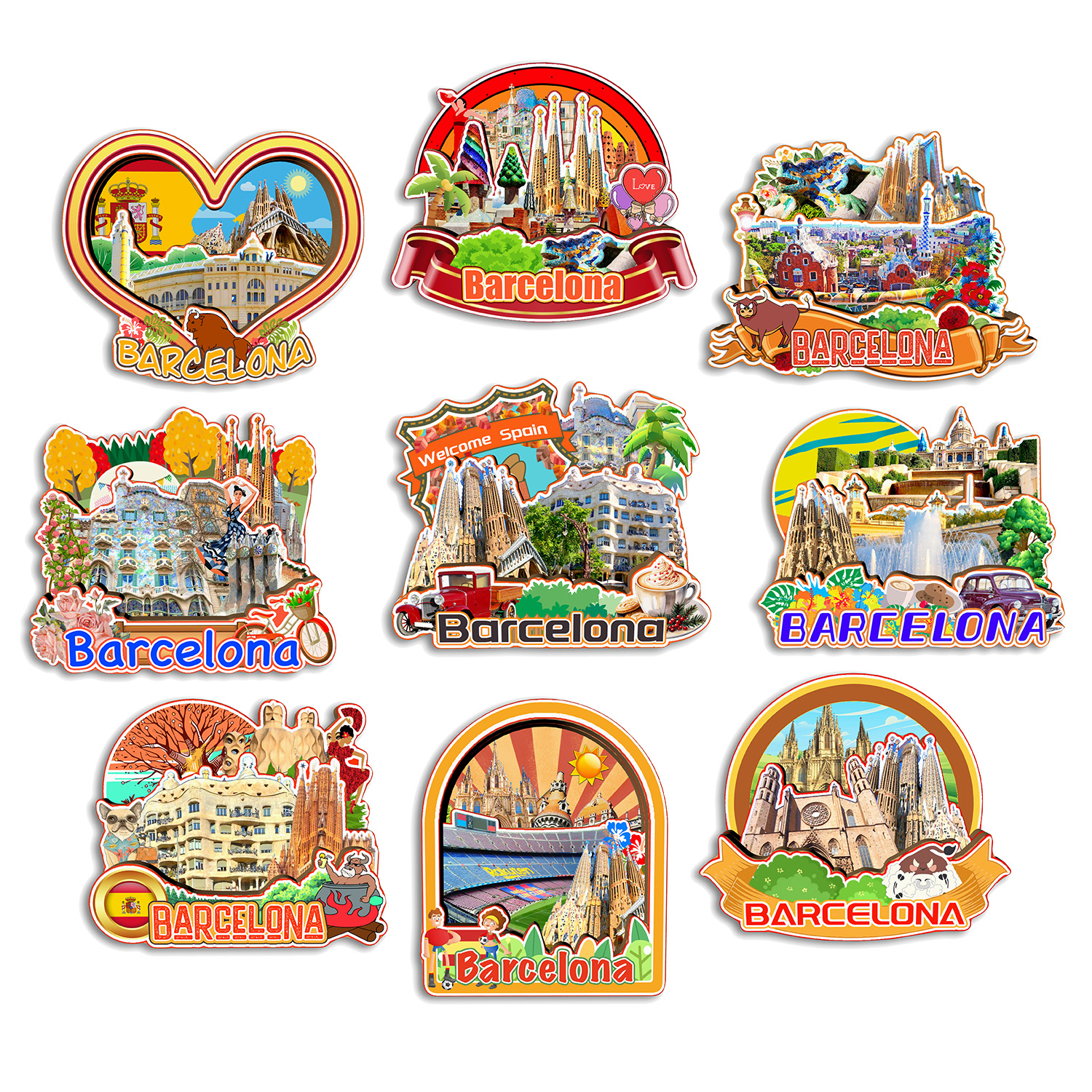 Barcelona SPAIN Fridge Magnet  - đánh giá và giá Home Barcelona
