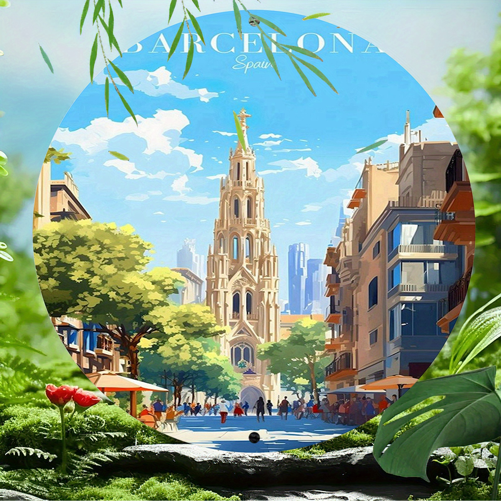 Barcelona Spain Scenic Illustr - đánh giá và giá Home Barcelona