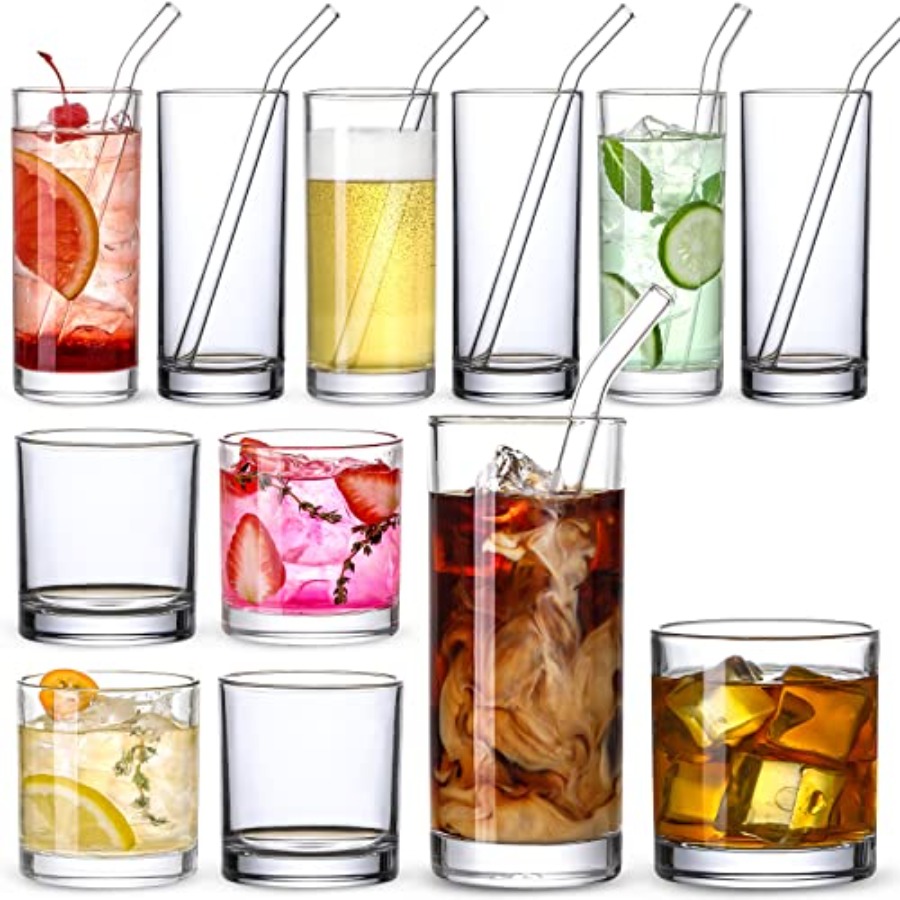 [ 12 Pack ] Glass Cups with Gl - đánh giá và giá Highball Glass Set