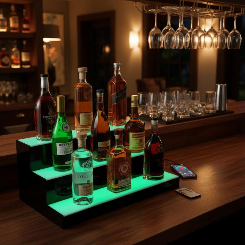 Illuminated Beverage Shelf 24  - đánh giá và giá Home Bar Shelf