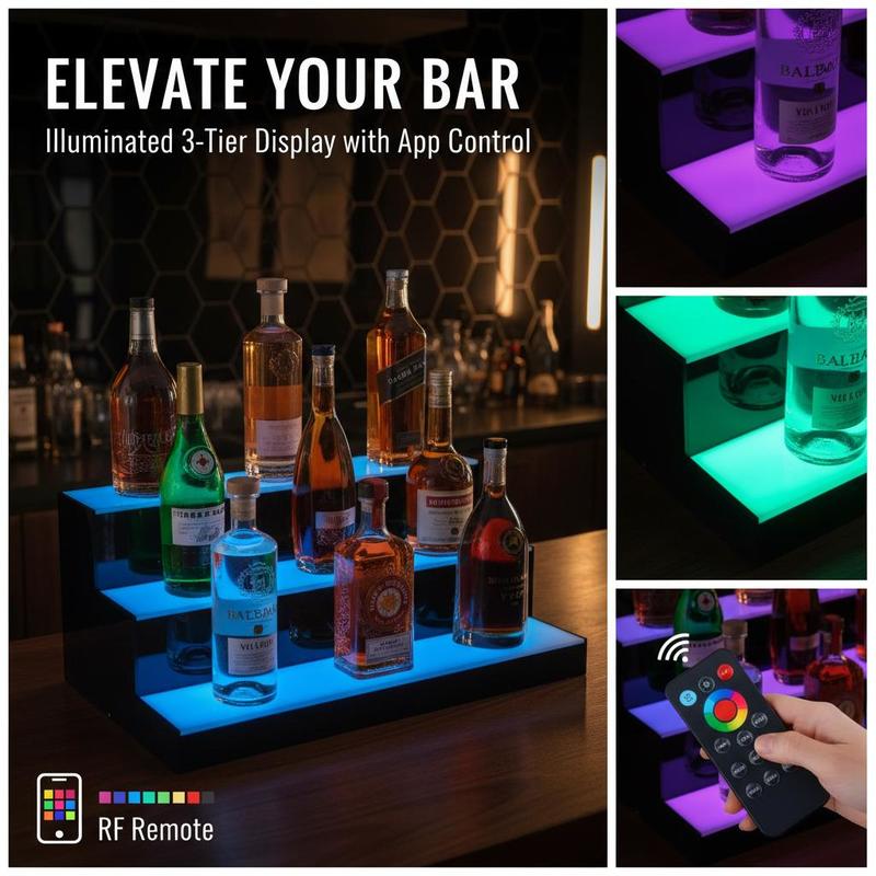 Illuminated Beverage Shelf 24  - đánh giá và giá Home Bar Shelf