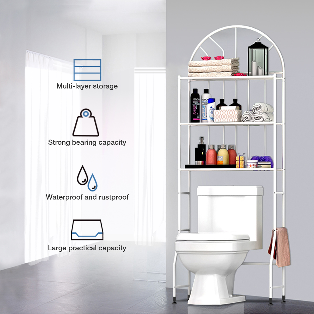 3 Shelf Bathroom Space Saver,O - đánh giá và giá Home Bar Shelf