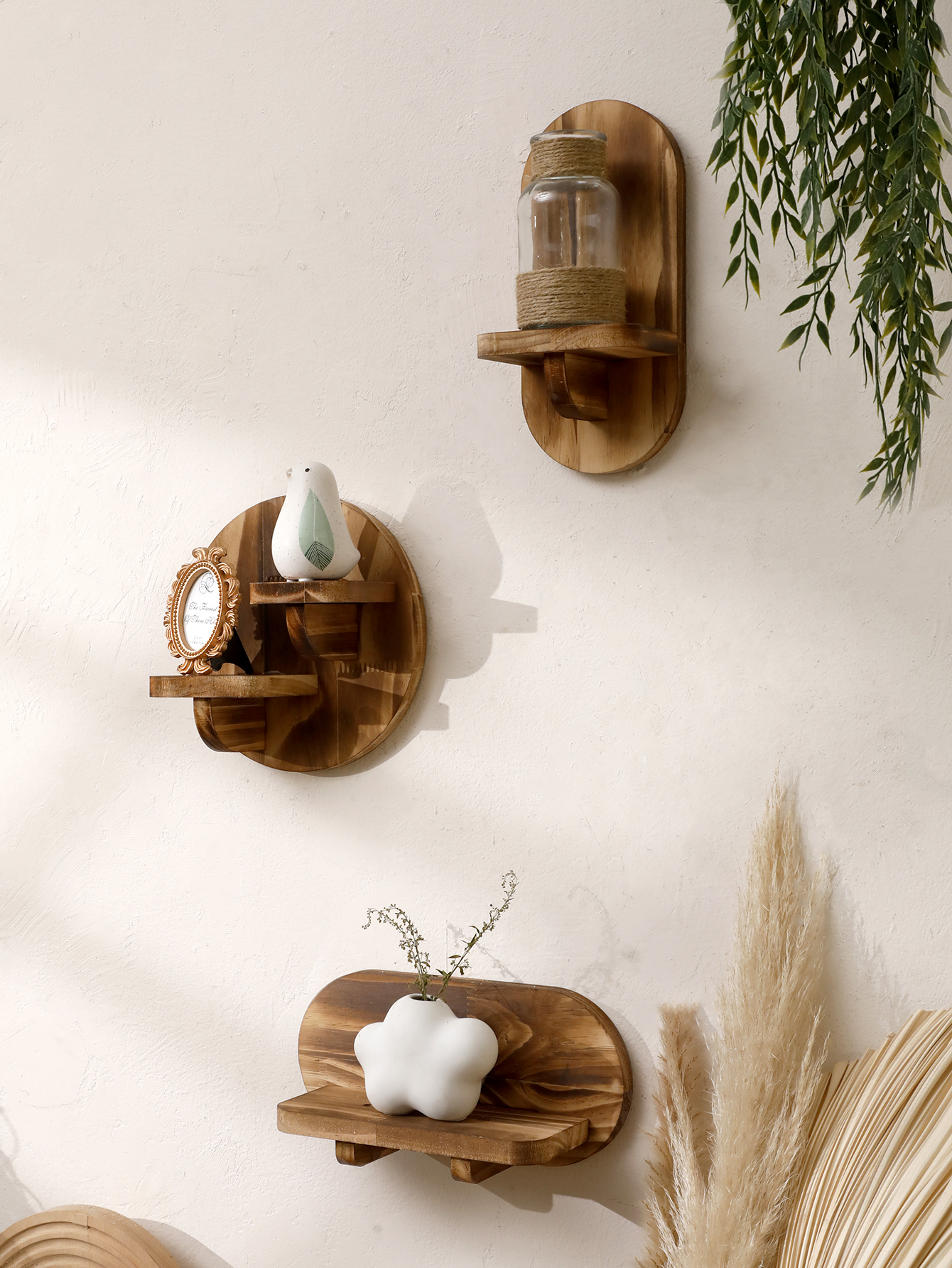 1/2-tier Wooden Shelves Oval C - đánh giá và giá Home Bar Shelf