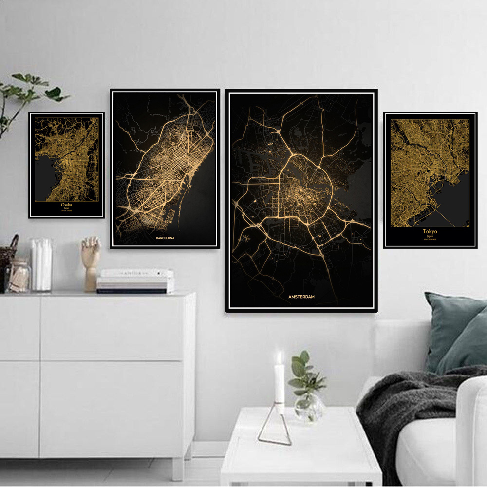 Poster Prints Amsterdam Tokyo  - đánh giá và giá Home Barcelona