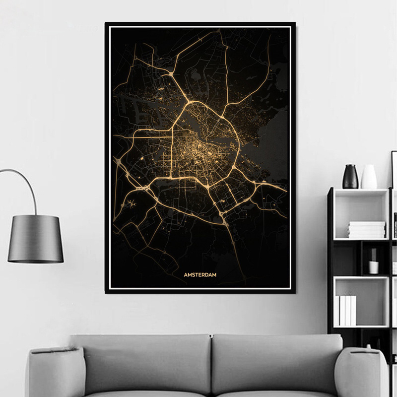 Poster Prints Amsterdam Tokyo  - đánh giá và giá Home Barcelona