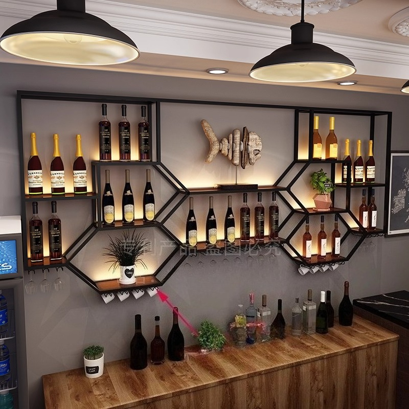 Metal Shelves Wine Cabinet Liv - đánh giá và giá Home Bar Shelf