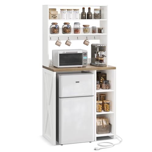 White Farmhouse-Style 6-Tier S - đánh giá và giá Home Bar Shelf