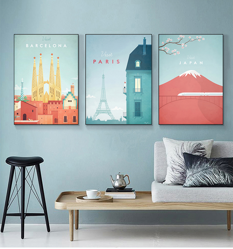Cartoon Cute City Landscape Pa - đánh giá và giá Home Barcelona